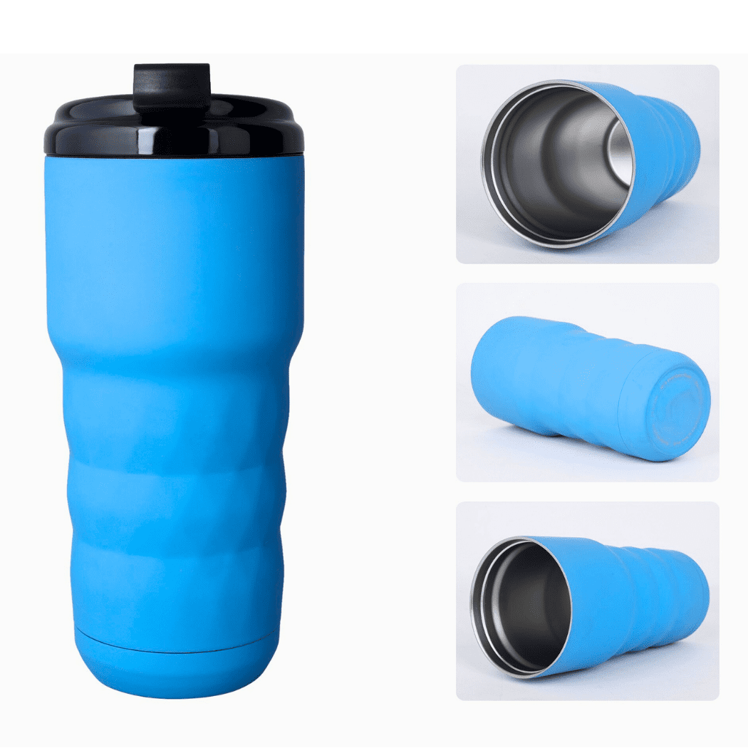 SINT Insulated Coffee Mug 20 oz, Insulated Coffee Cups with Flip Lid, Stainless Steel Coffee Mugs Spill Proof, Double Wall Vacuum Tumblers, Reusable To Go Mug for Hot/Ice Coffee Tea - Blue