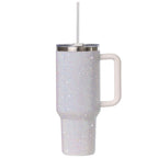 Herobuddy™ STP GOODS Stainless Steel Rhinestone Insulated Tumbler with Handle Lid - Insulated Travel Tumbler Cup