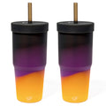 Silipint: Silicone 32oz Straw Tumblers: 2 Pack - Sun Storm
