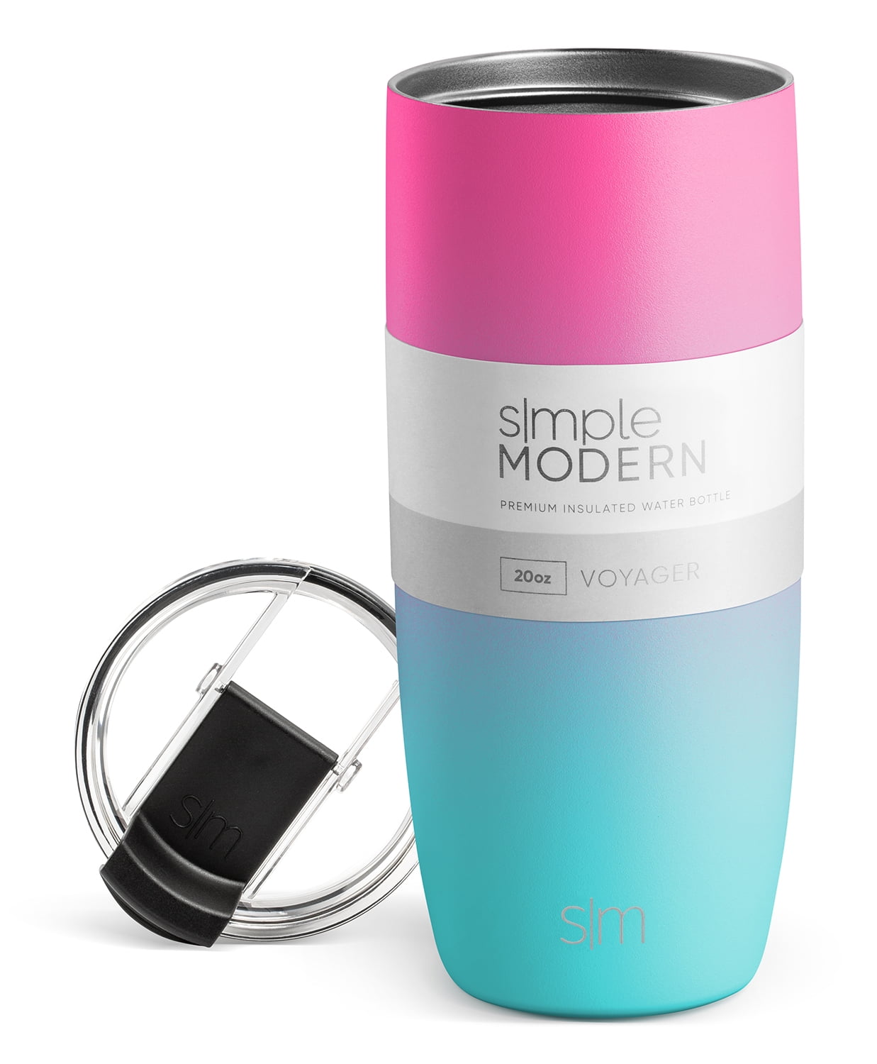 Herobuddy™ 16oz Voyager Travel Mug Tumbler w/ Clear Flip Lid - Insulated Travel Coffee Mug
