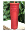 Starbucks Limited Edition 2021 Red Studded Tumbler with Straw NWT
