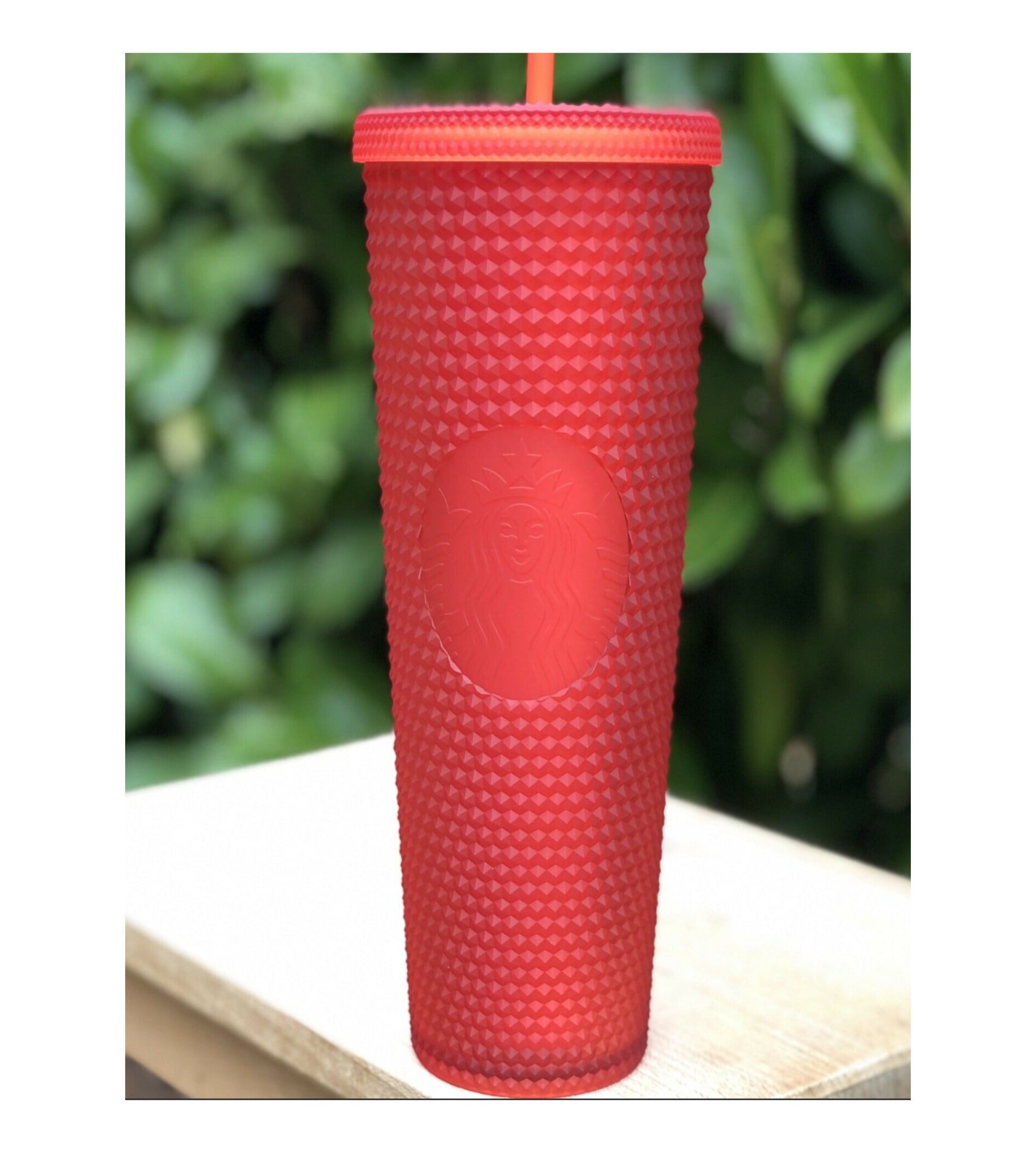 Starbucks Limited Edition 2021 Red Studded Tumbler with Straw NWT