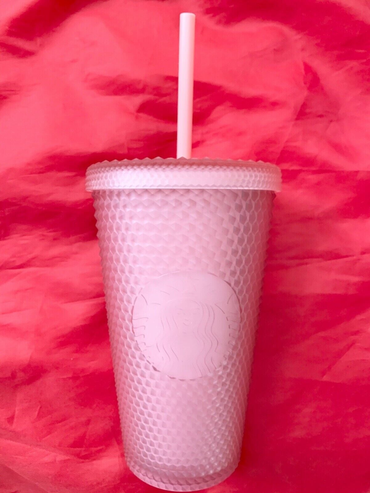 Starbucks Soft Touch Pink Lemonade Jelly Studded Coffee Tumbler Cold Cup, Grande 16 oz