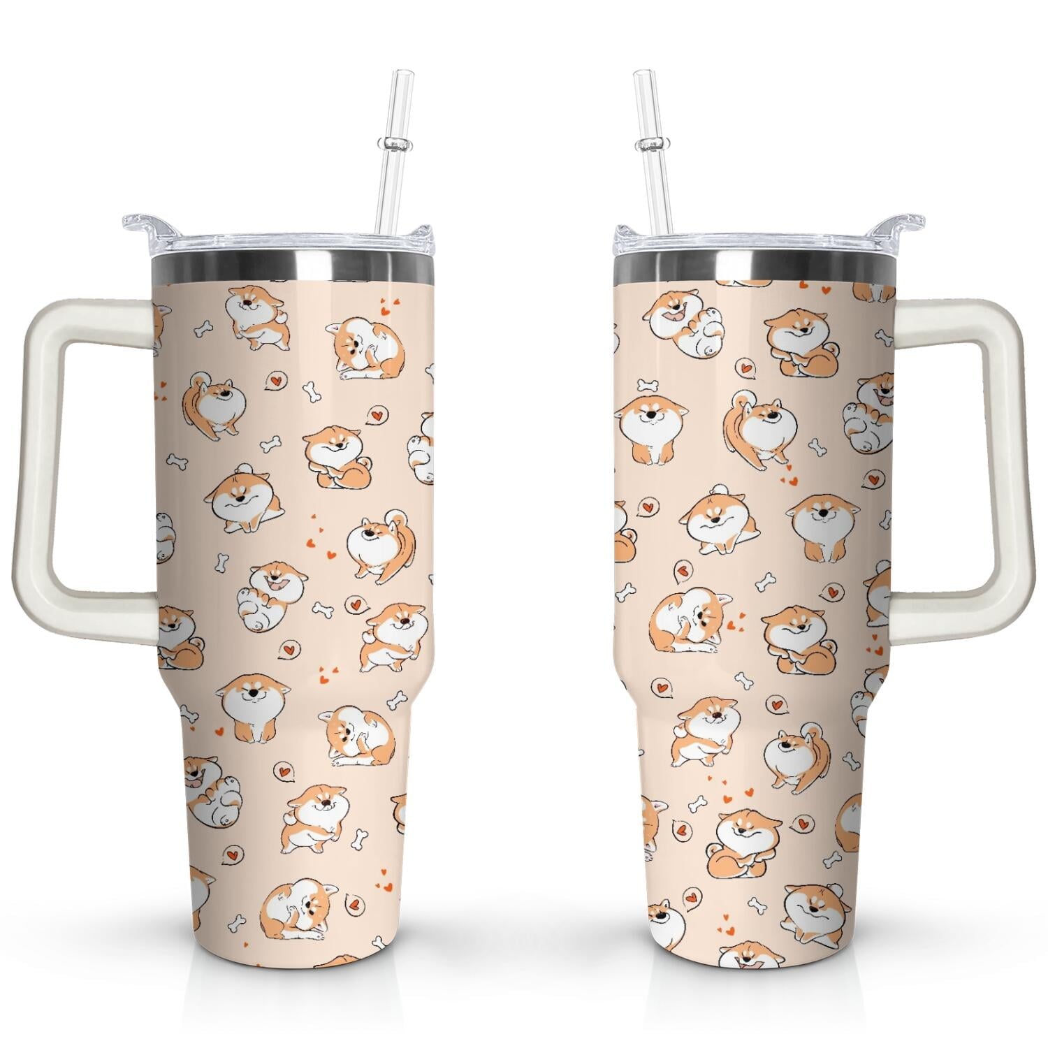 Herobuddy™ Gift for Dog Lovers Cute Dog Tumbler for Women - 40oz - Insulated Travel Tumbler Cup