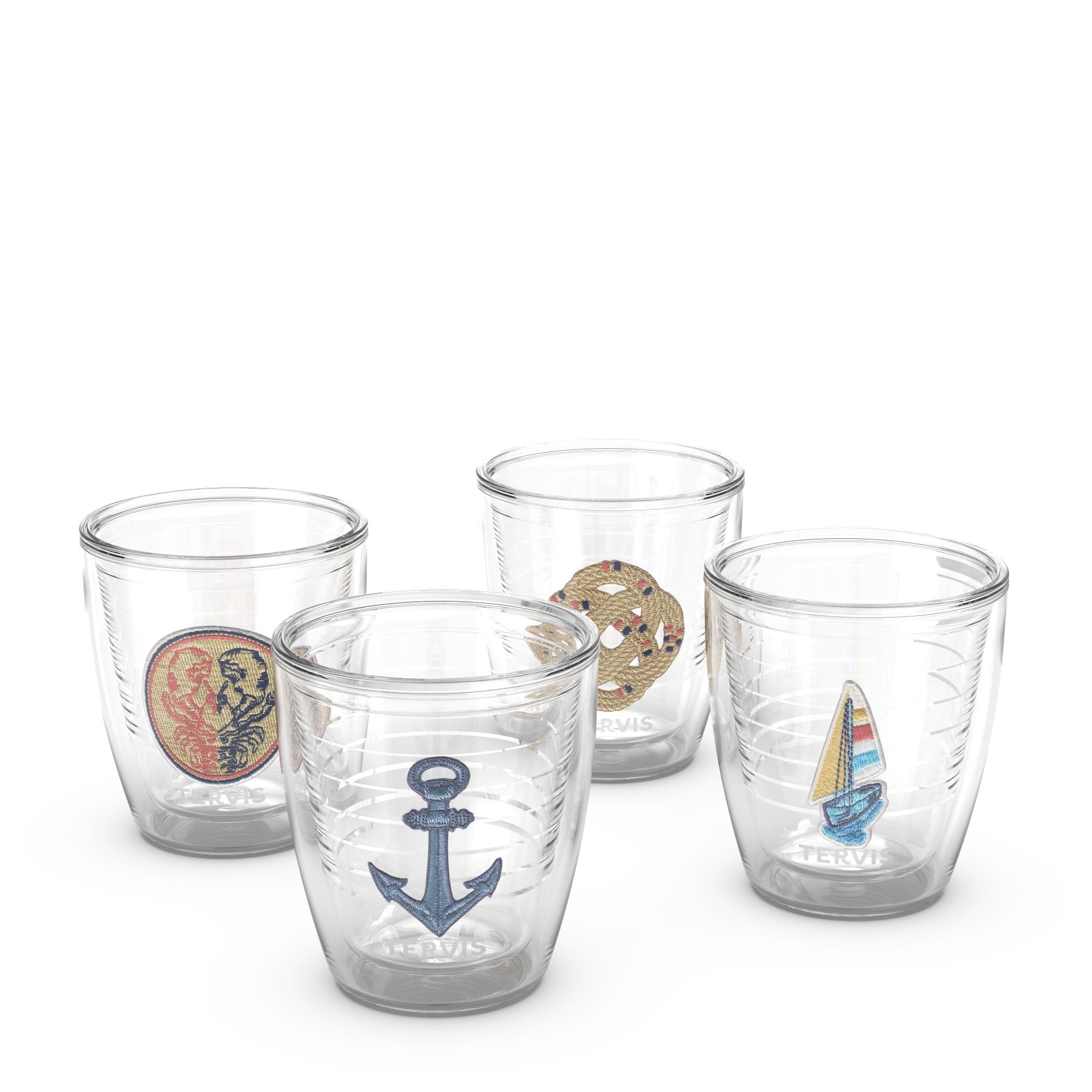Tervis Ol' Time Maritime Boating Collection Made in USA Double Walled  Insulated Tumbler Travel Cup Keeps Drinks Cold & Hot, 12oz - 4pk, Assorted