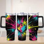 Herobuddy™ Premium Vibrant Color Burst Stainless Steel Tumbler, 30oz - Insulated Travel Tumbler Cup
