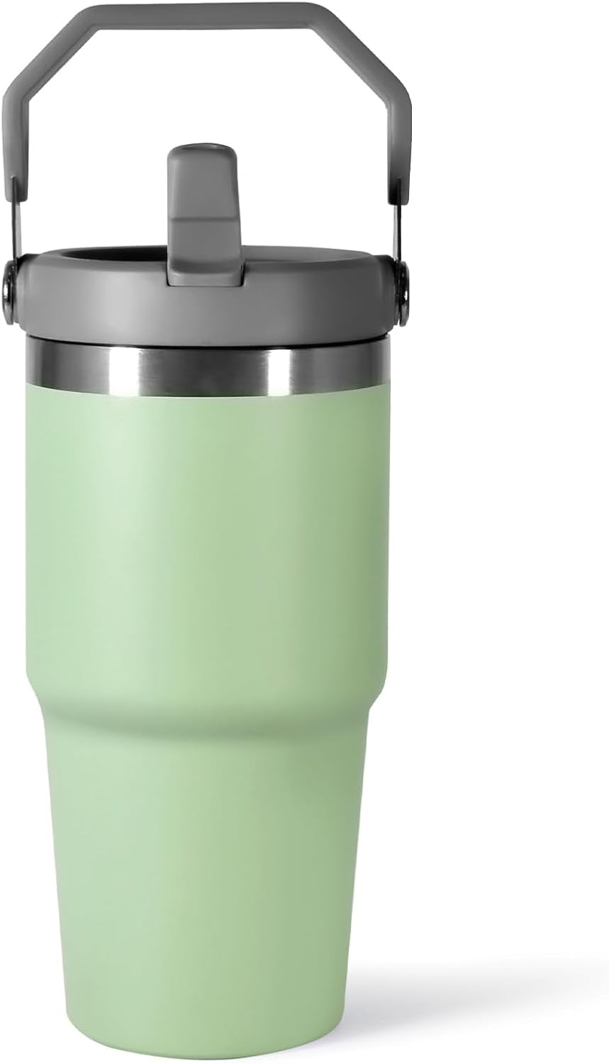 Herobuddy™ WarmH 20 oz Tumbler with Handle,Insulated Tumbler with Lid and Flip - Insulated Travel Tumbler Cup