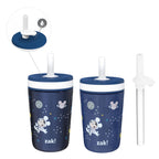 Herobuddy™ Zak Designs 12oz and 15oz 2-Pack Straw Tumbler Stainless Steel - Insulated Travel Tumbler Cup