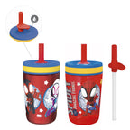 Herobuddy™ Zak Designs 12oz and 15oz 2-Pack Straw Tumbler Stainless Steel - Insulated Travel Tumbler Cup