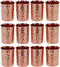 Zap Impex Pure Copper Hammered Glasses Cup Moscow Mule Tumbler (Set of 12)