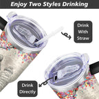 40 Oz Couples Tumbler with Handle and Straw, Anniversary Couple Insulated Couples Mugs, Couples Engagement Gift Cup for Couples, Valentine Couple Coffee Mugs Engagement Gifts for Couples