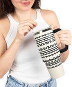 40 oz Hidden Message Tumbler With Lid and Straw,Checkered CoffeeTravel Mug Cup Water Botter,White Elephant Gifts,Office Humor Funny Gifts