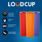 Loud Cup 23 oz Tumbler + Stadium Horn with Slide-Close Lid (Royal Purple) - Double-WallCup Reusable Water Bottle Coffee Travel Mug - Worlds Loudest Cup for Game Day