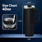 Liber Tea Tumbler 40oz with Handle and Straw, Patriotic Tea Vacuum Insulated Travel Gaming Cup, Gamer Gifts for Father''s Day - Cool Birthday Present for Him, Men & Daddy