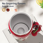 Sidagar 24 oz Stainless Steel Vacuum Insulated Coffee Travel Tumbler with Straw Lid, Red Cherry