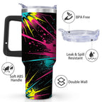 Vibrant Color Burst Stainless Steel Tumbler, 30oz
