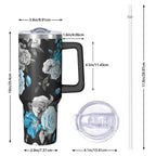 40 oz Hawaii Tropical Plants Tumbler Hawaii Tropical Plants Theme 40oz Tumbler with Handle Spill Proof Lid Straw Double Insulated Coffee Cup Hawaii Tropical Plants Lover Gifts
