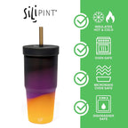 Silipint: Silicone 32oz Straw Tumblers: 2 Pack - Sun Storm
