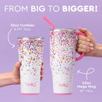 Swig Life 40oz Mega Mug | Insulated Stainless Steel Tumbler with Handle | Oh Happy Day