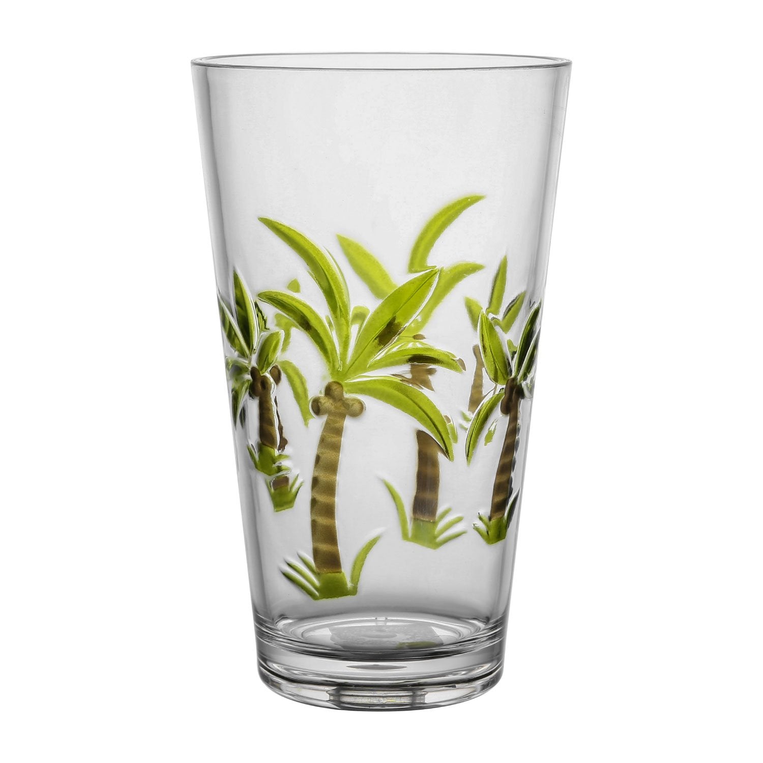 Gourmet Art 2-Piece Palm Tree 24 oz. Acrylic Highball Tumbler, for Indoor and Outdoor and Everyday Use