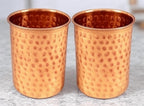 Pure Copper Tumblers for Drinking - Ayurvedic Health Pure Copper Cups Pack Of 2