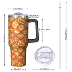 Halloween Style Mega Mug 40oz – Stainless Steel Insulated Tumbler with Handle and Straw, Large Capacity Travel Cup for Hot & Cold Drinks