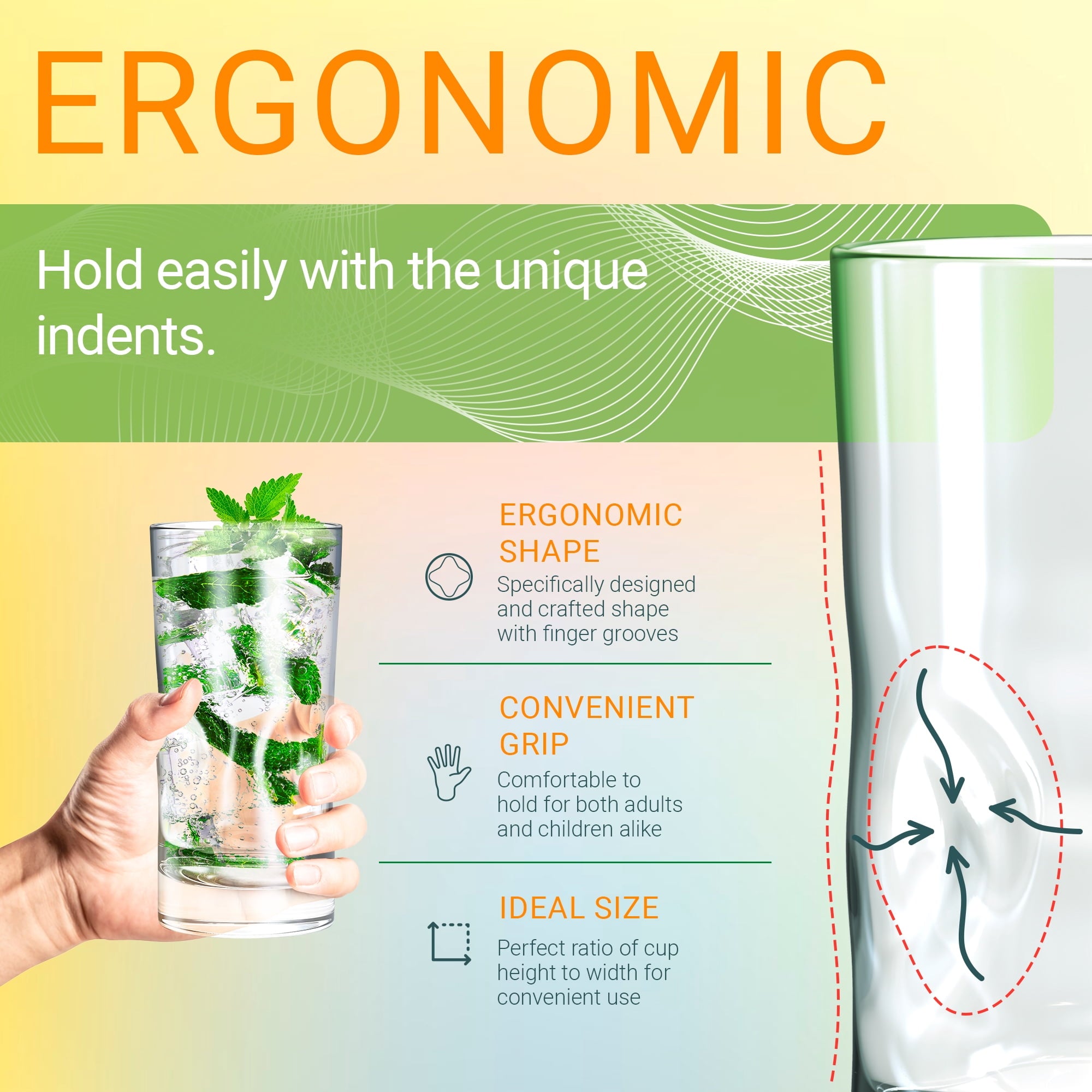 Bravario Plastic Drinking Glasses Set of 4, 17 oz Unbreakable BPA-Free Tritan Tumblers