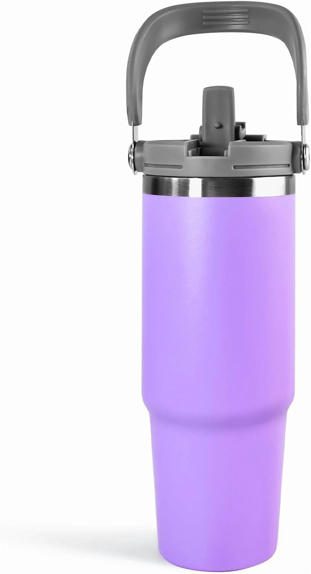 WarmH 20 oz Tumbler with Handle,Insulated Tumbler with Lid and Flip Straw Leak Proof Double Wall Stainless Steel Vacuum Travel Coffee Mug Insulated Water Bottle Thermal Cup, Cupholder Friendly, Black