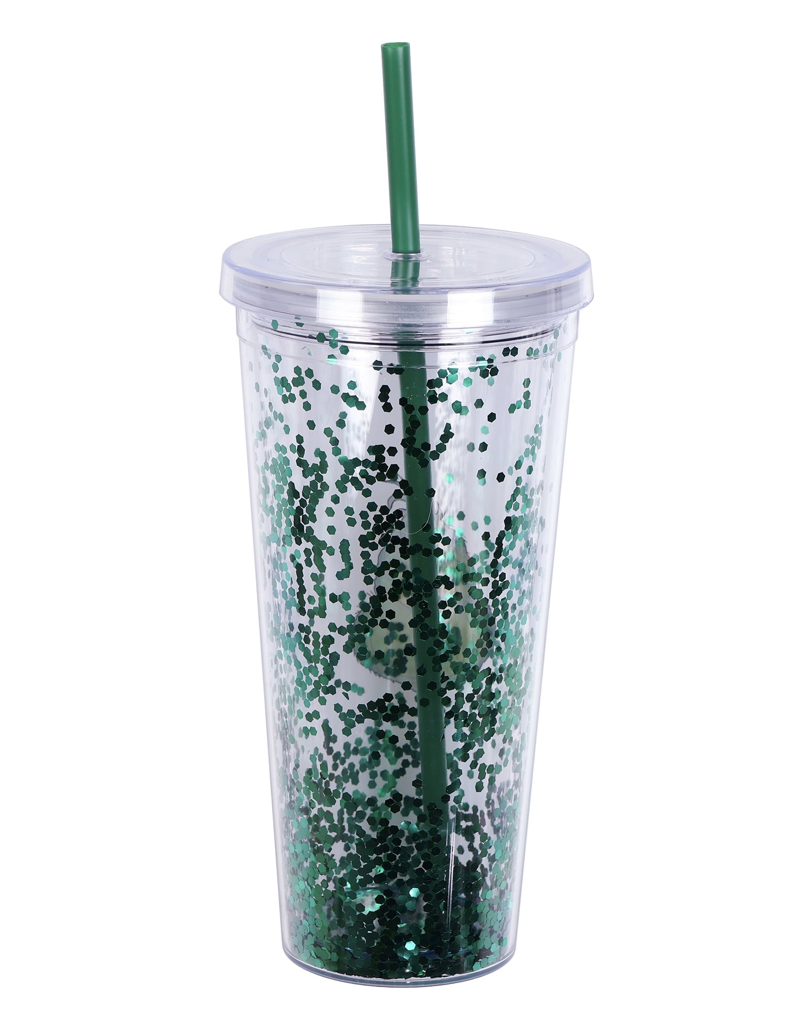 Dr. Seuss The Grinch Glitter Insulated Tumbler 22 oz Travel Cup with Straw