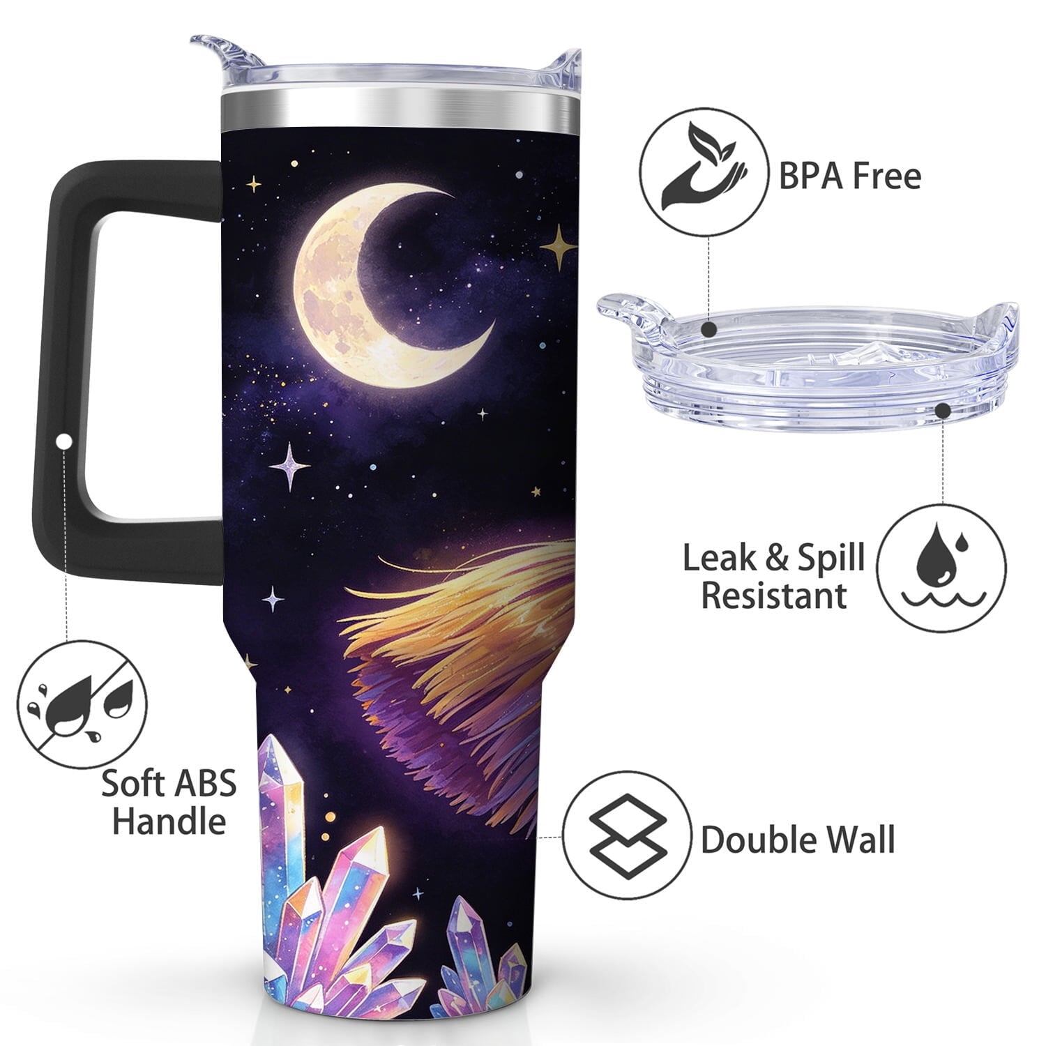 Magical Night Sky Stainless Steel Tumbler, 30oz